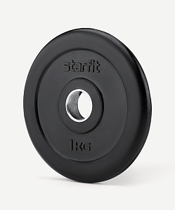 Диск обрезиненный BB-202, d=26 мм, 1 кг