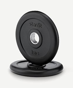 Диск обрезиненный BB-202, d=26 мм, 1 кг, пара